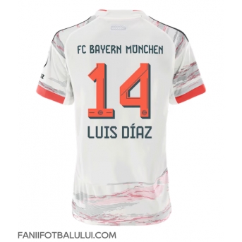 Bayern Munich Luis Diaz #14 Tricou Fotbal Replică 2025-26 Femei Deplasare